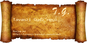 Tavaszi Gyöngyi névjegykártya